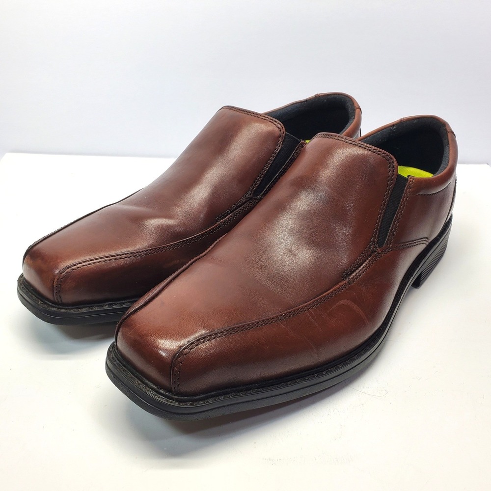 Bostonian Commonwealth Loafers Men's 9W Brown Leather Slip On Square Toe Shoes